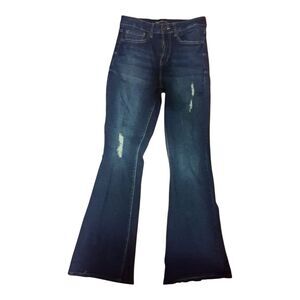 YMI Juniors High-Rise Flared Jeans – Size 9 (29” Waist) – Dark Wash Denim